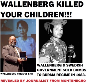MONTENEGRO_Aung San Suu Kyi_Wallenberg Medal to Aung San Suu Kyi_bofors_weapons_burma_sweden_suecia
